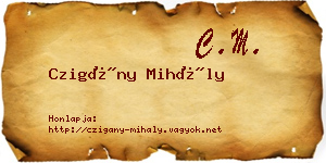 Czigány Mihály névjegykártya