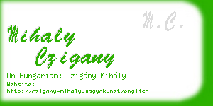 mihaly czigany business card