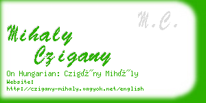 mihaly czigany business card